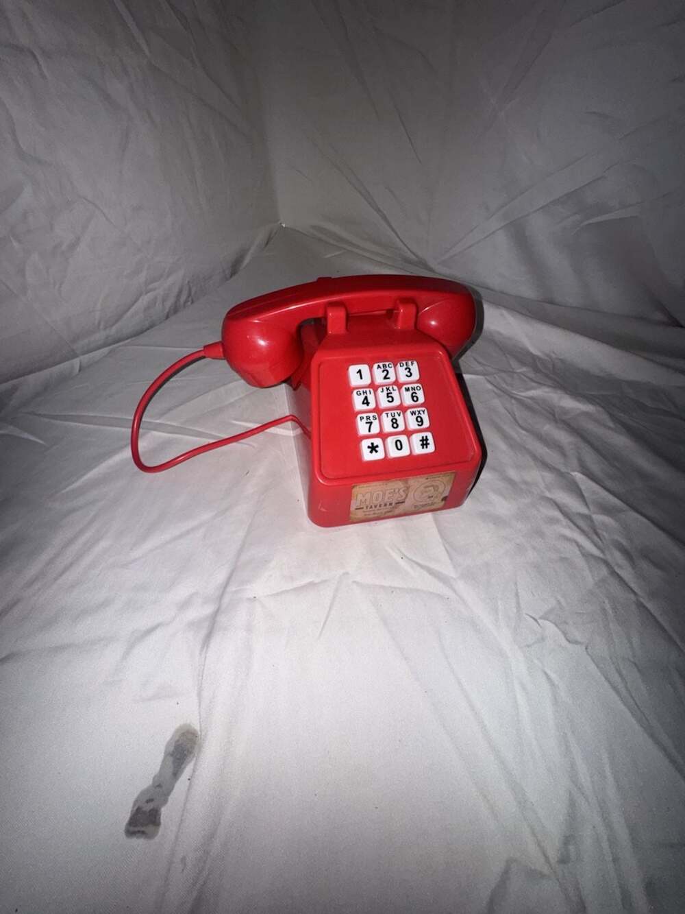 The Simpsons Moe's Tavern Red Prank Phone Desk Toy
(Working)